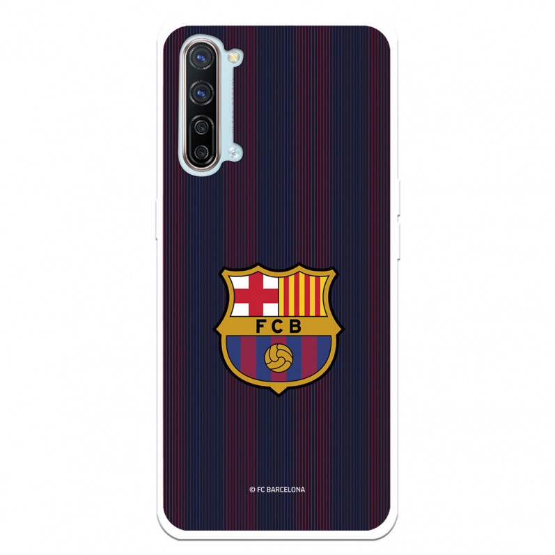 Coque pour Oppo Find X2 Lite du FC Barcelone Lignes Blaugrana - Licence Officielle du FC Barcelone