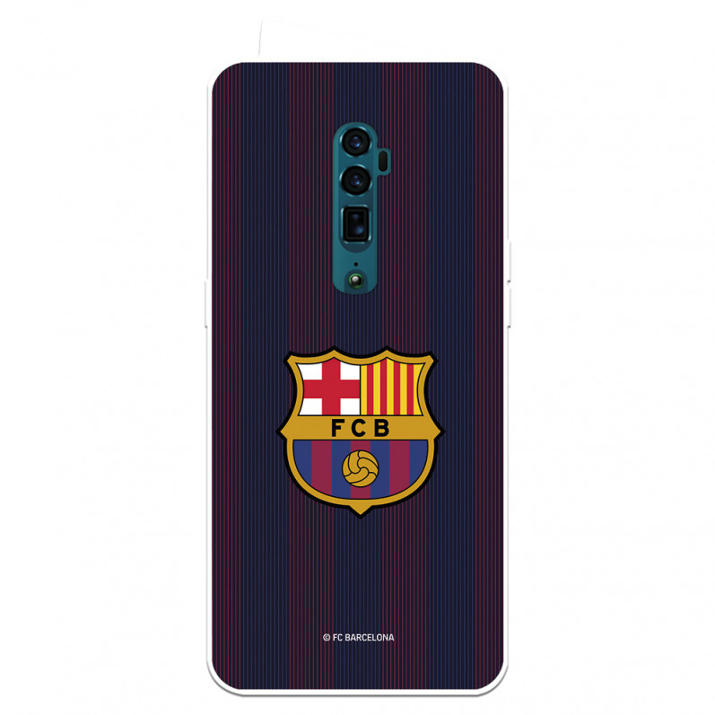 Coque pour Oppo Reno 10x Zoom du FC Barcelone Lignes Blaugrana - Licence Officielle du FC Barcelone