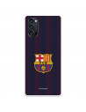 Coque pour Oppo Reno 4 Pro du FC Barcelone Lignes Blaugrana - Licence Officielle du FC Barcelone