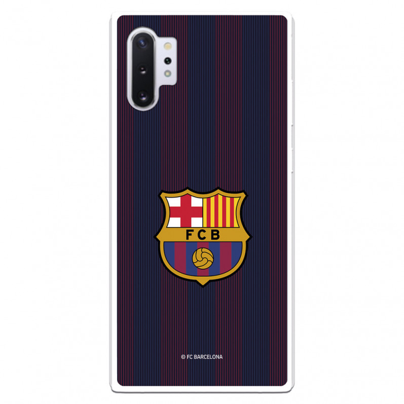 Coque pour Samsung Galaxy Note 10Plus du FC Barcelone Lignes Blaugrana - Licence Officielle du FC Barcelone