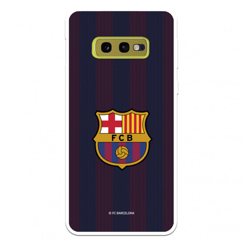 Coque pour Samsung Galaxy S10e du FC Barcelone Lignes Blaugrana - Licence Officielle du FC Barcelone