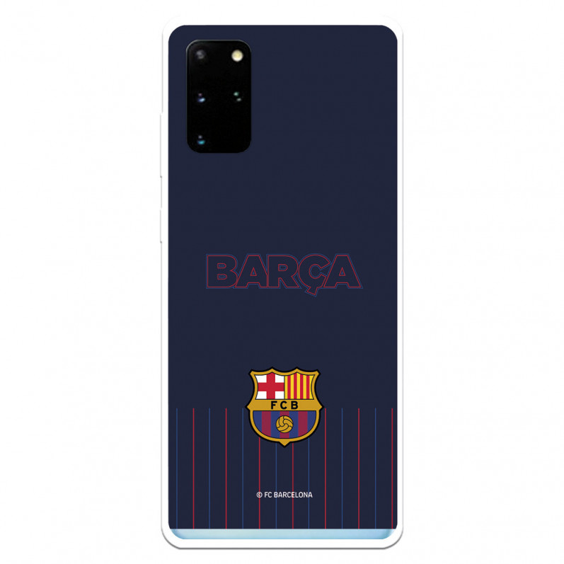 Coque pour Samsung Galaxy S20 Plus du FC Barcelone Barsa Fond Bleu - Licence Officielle du FC Barcelone