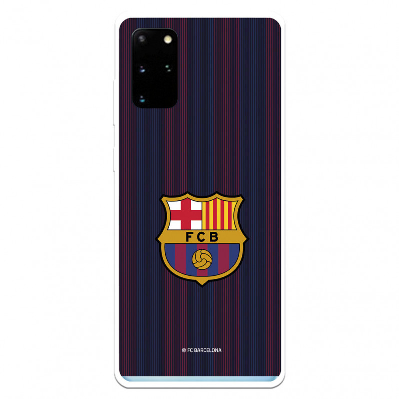 Coque pour Samsung Galaxy S20 Plus du FC Barcelone Lignes Blaugrana - Licence Officielle du FC Barcelone