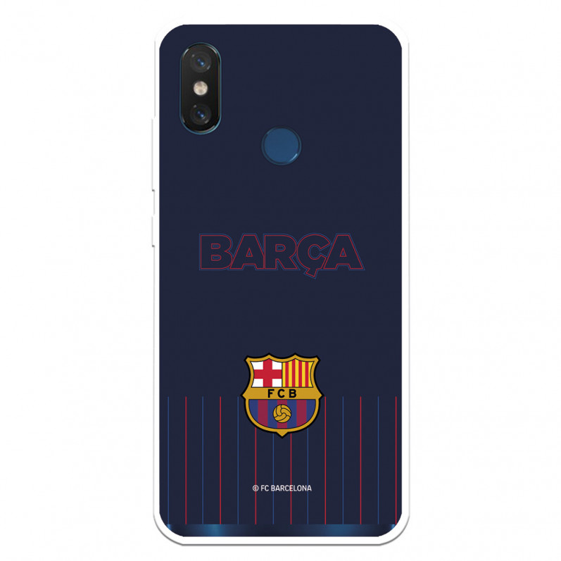 Coque pour Xiaomi Mi 8 du FC Barcelone Barsa Fond Bleu - Licence Officielle du FC Barcelone