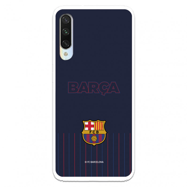 Coque pour Xiaomi Mi A3 du FC Barcelone Barsa Fond Bleu - Licence Officielle du FC Barcelone