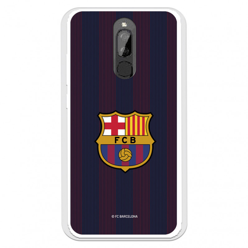 Coque pour Xiaomi Redmi 8 du FC Barcelone Lignes Blaugrana - Licence Officielle du FC Barcelone