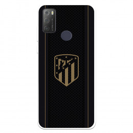 Funda para Alcatel 1S 2021 del Atleti Escudo Dorado Fondo Negro - Licencia Oficial Atlético de Madrid