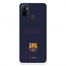 Funda para Oppo A32 del Barcelona Barsa Fondo Azul - Licencia Oficial FC Barcelona