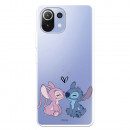 Funda para Xiaomi Mi 11 Lite Oficial de Disney Angel & Stitch Beso - Lilo & Stitch