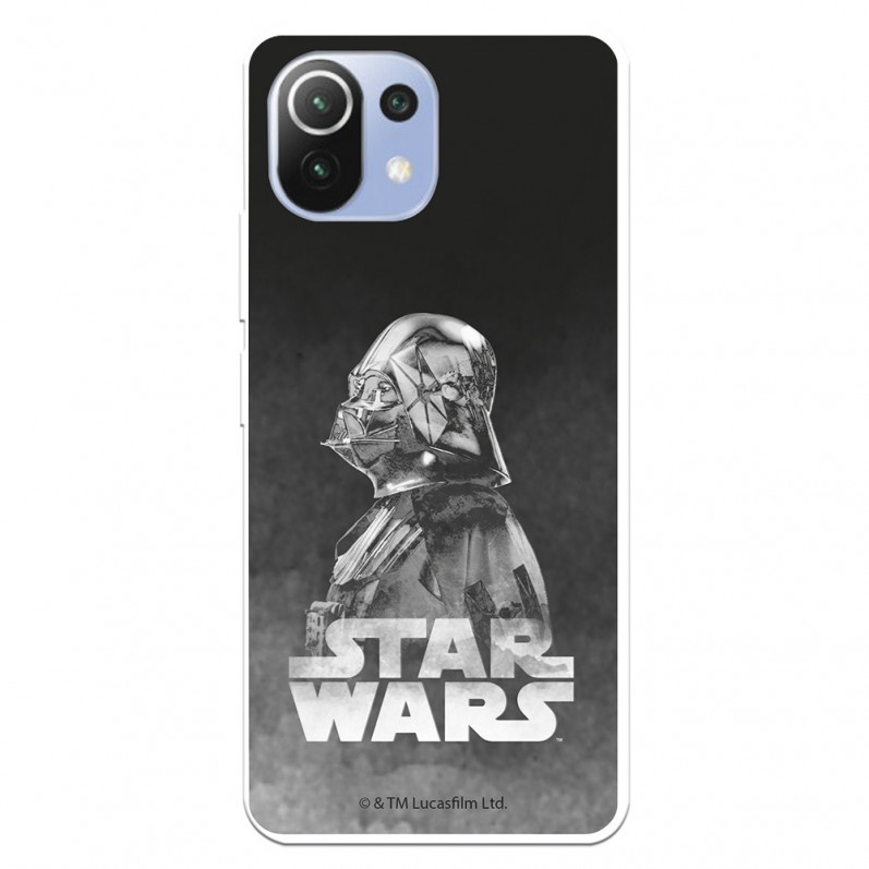 Funda para Xiaomi Mi 11 Lite Oficial de Star Wars Darth Vader Fondo negro - Star Wars