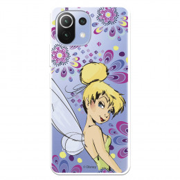 Funda para Xiaomi Mi 11 Lite Oficial de Disney Campanilla Flores - Peter Pan