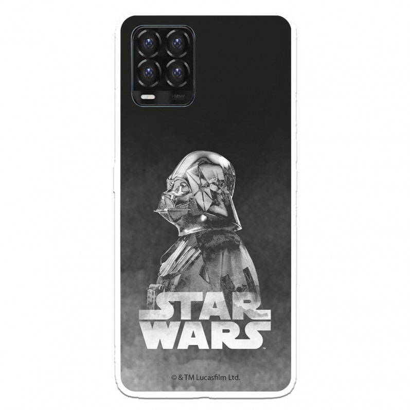 Funda para Realme 8 Oficial de Star Wars Darth Vader Fondo negro - Star Wars