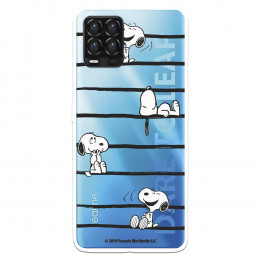 Fundaara Realme 8 Pro Oficial de Peanuts Snoopy rayas - Snoopy