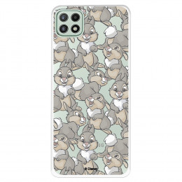 Funda para Samsung Galaxy A22 5G Oficial de Disney Tambor Patrones - Bambi