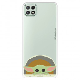 Funda para Samsung Galaxy A22 5G Oficial de Star Wars Baby Yoda Sonrisas - The Mandalorian