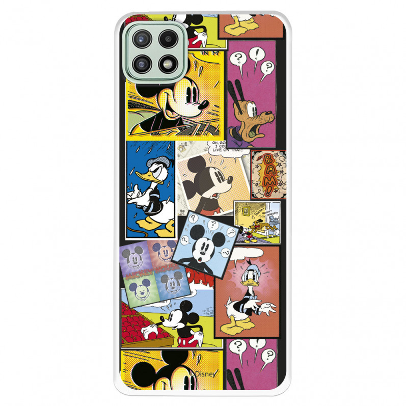 Funda para Samsung Galaxy A22 5G Oficial de Disney Mickey Comic - Clásicos Disney