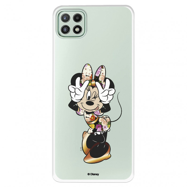 Funda para Samsung Galaxy A22 5G Oficial de Disney Minnie Posando - Clásicos Disney