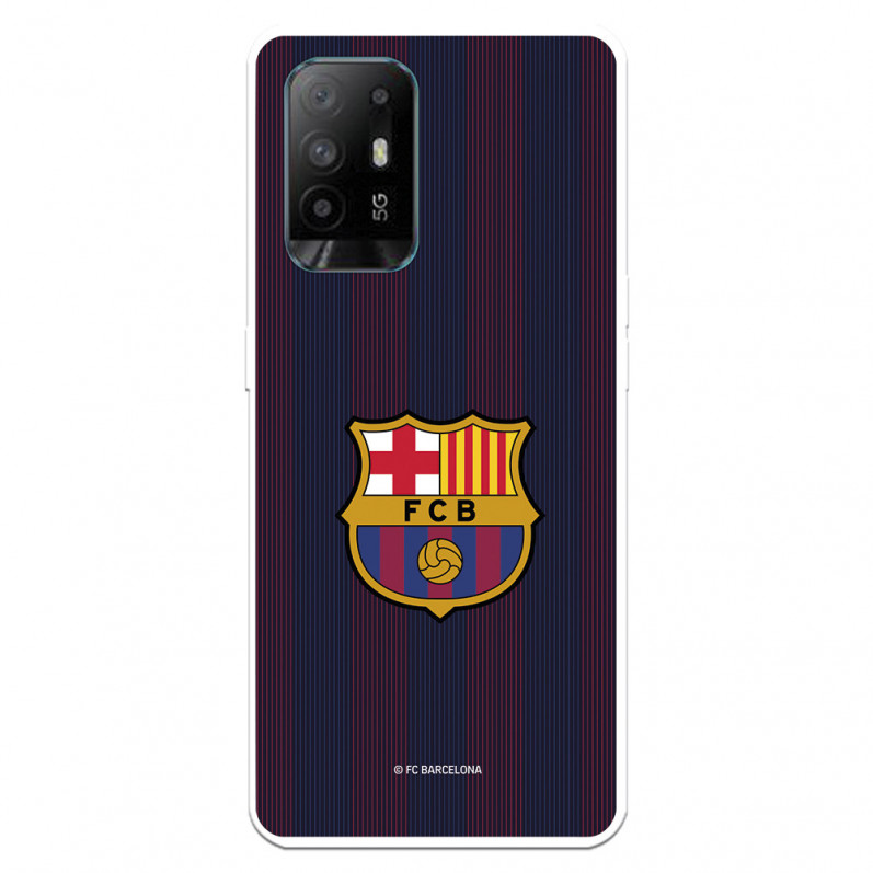 Funda para Oppo A74 5G del Barcelona Rayas Blaugrana - Licencia Oficial FC Barcelona