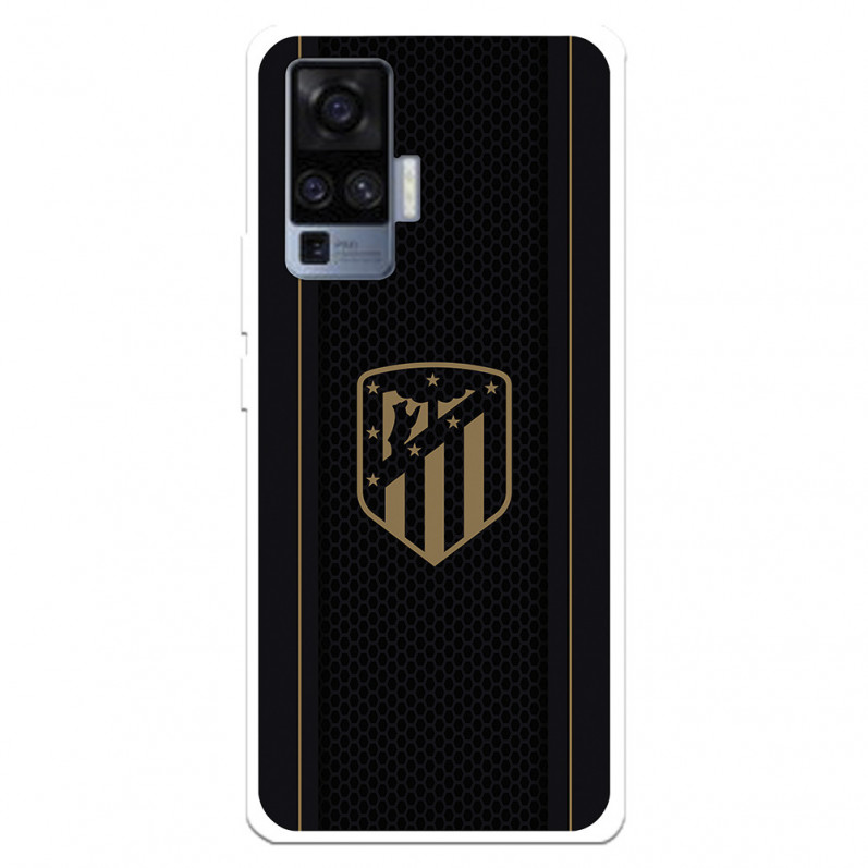 Funda para Vivo X51 del Atleti Escudo Dorado Fondo Negro - Licencia Oficial Atlético de Madrid