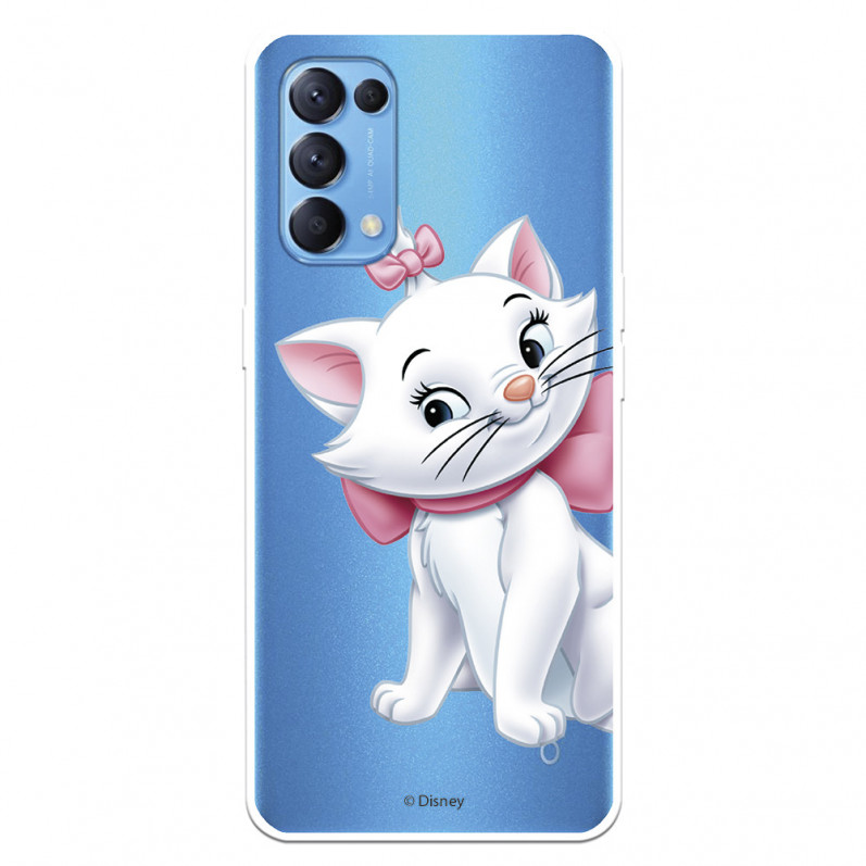 Funda para Oppo Find X3 Lite Oficial de Disney Marie Silueta - Los Aristogatos