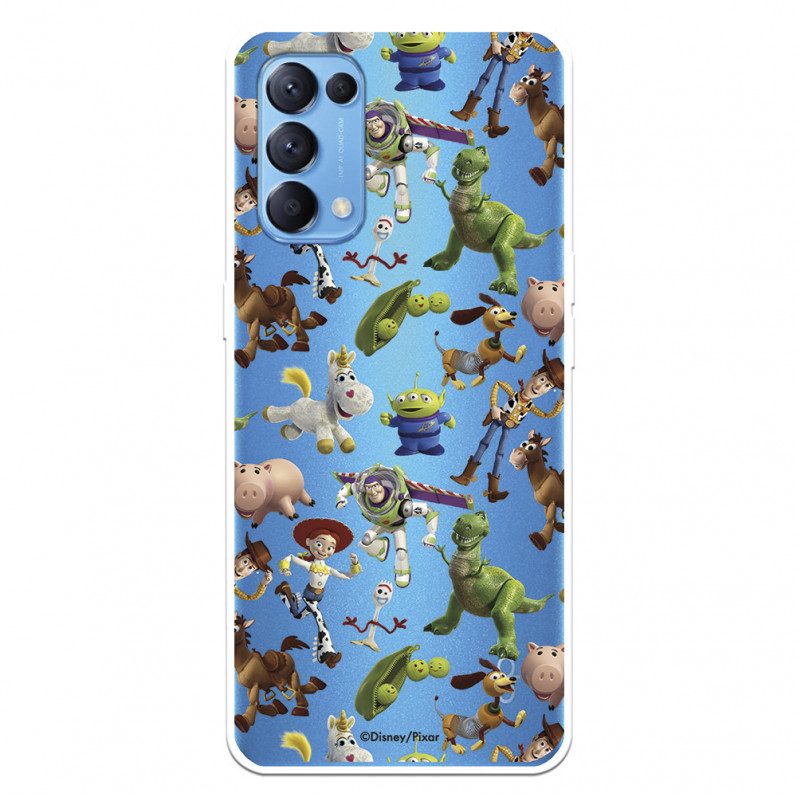 Funda para Oppo Find X3 Lite Oficial de Disney Muñecos Toy Story Siluetas - Toy Story