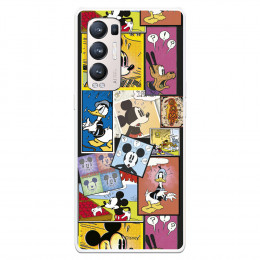 Funda para Oppo Find X3 Neo Oficial de Disney Mickey Comic - Clásicos Disney