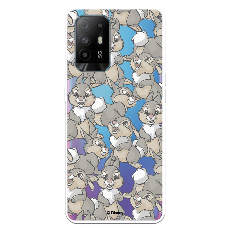 Funda para Oppo A74 5G Oficial de Disney Tambor Patrones - Bambi