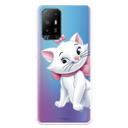 Funda para Oppo A74 5G Oficial de Disney Marie Silueta - Los Aristogatos