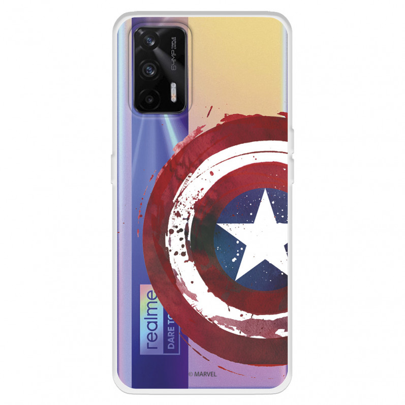 Funda para Realme GT Oficial de Marvel Capitán América Escudo Transparente - Marvel