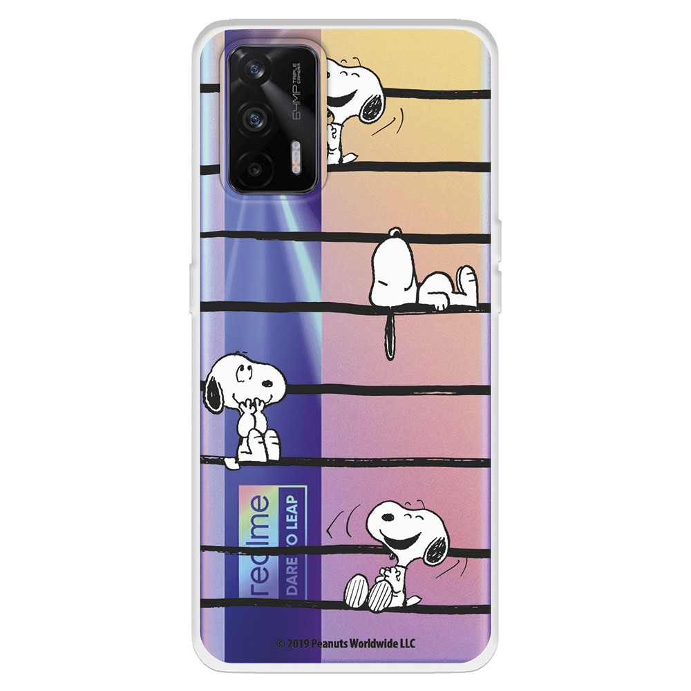 Funda para Oppo A98 5G Oficial de Peanuts Snoopy rayas - Snoopy