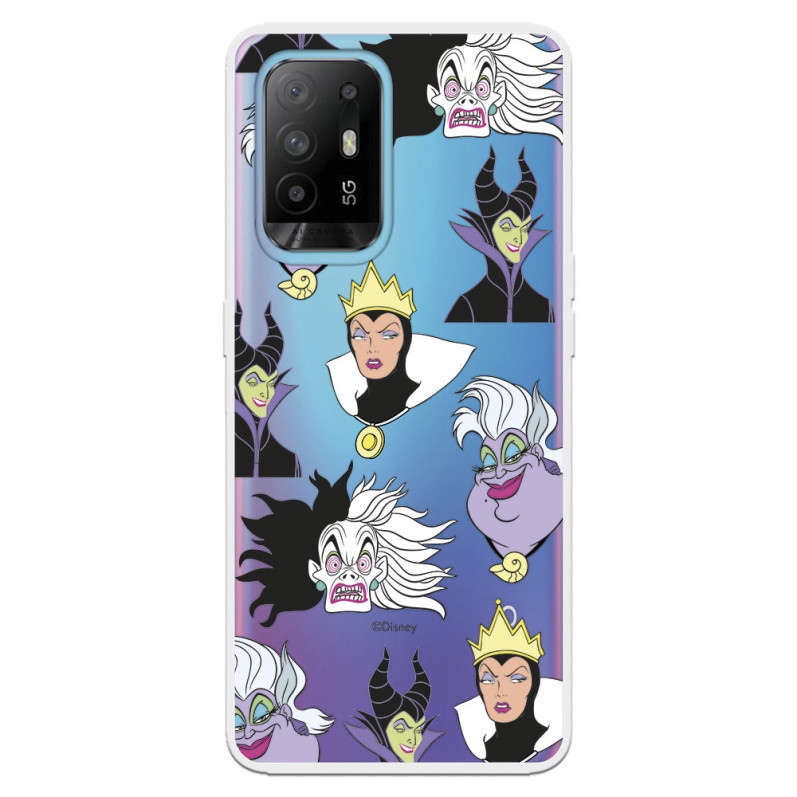 Funda para Oppo A94 5G Oficial de Disney Villanas Patrón - Villanas Disney