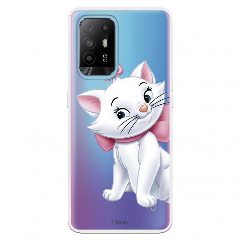 Funda para Oppo A94 5G Oficial de Disney Marie Silueta - Los Aristogatos