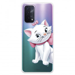 Funda para Oppo A54 5G Oficial de Disney Marie Silueta - Los Aristogatos