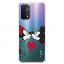 Funda para Oppo A54 5G Oficial de Disney Mickey y Minnie Beso - Clásicos Disney