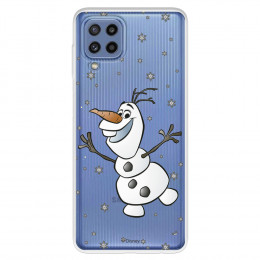 Funda para Samsung Galaxy M32 Oficial de Disney Olaf Transparente - Frozen