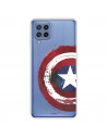 Funda para Samsung Galaxy M32 Oficial de Marvel Capitán América Escudo Transparente - Marvel