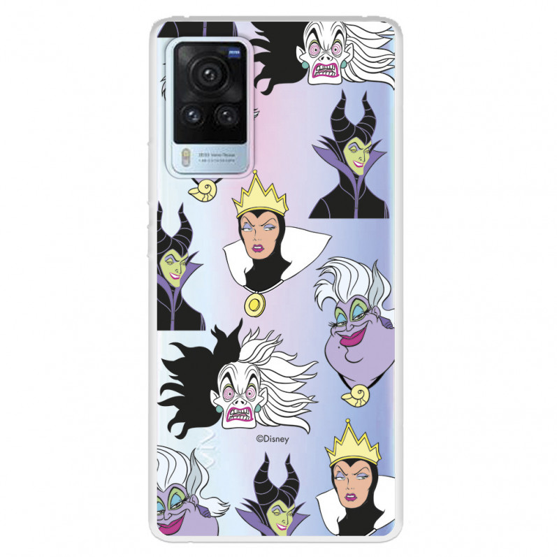 Funda para Vivo X60 Pro Oficial de Disney Villanas Patrón - Villanas Disney