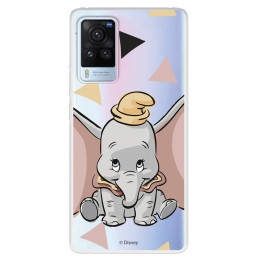 Funda para Vivo X60 Pro Oficial de Disney Dumbo Silueta Transparente - Dumbo