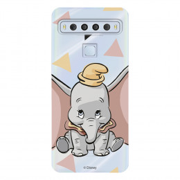 Funda para TCL 10 L Oficial de Disney Dumbo Silueta Transparente - Dumbo