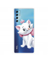 Funda para TCL 20 Pro 5G Oficial de Disney Marie Silueta - Los Aristogatos