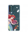 Funda para TCL 20 SE Oficial de Disney Ariel y Sebastián Burbujas - La Sirenita