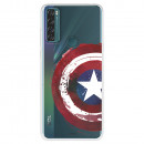 Funda para TCL 20 SE Oficial de Marvel Capitán América Escudo Transparente - Marvel