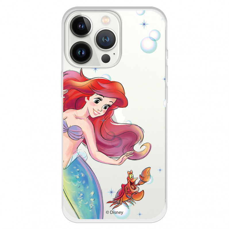 Případ pro iPhone 13 Pro Oficiální bubliny Disney Ariel a Sebastian - Malá mořská víla