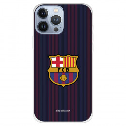 Funda para iPhone 13 Pro Max del Barcelona Rayas Blaugrana - Licencia Oficial FC Barcelona