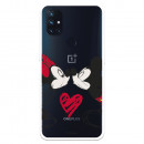 Funda para OnePlus Nord N10 5G Oficial de Disney Mickey y Minnie Beso - Clásicos Disney