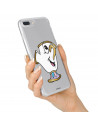 Funda para Samsung Galaxy M12 Oficial de Disney Chip Potts Silueta Transparente - La Bella y la Bestia