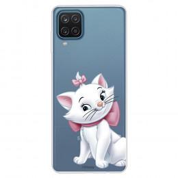 Funda para Samsung Galaxy M12 Oficial de Disney Marie Silueta - Los Aristogatos