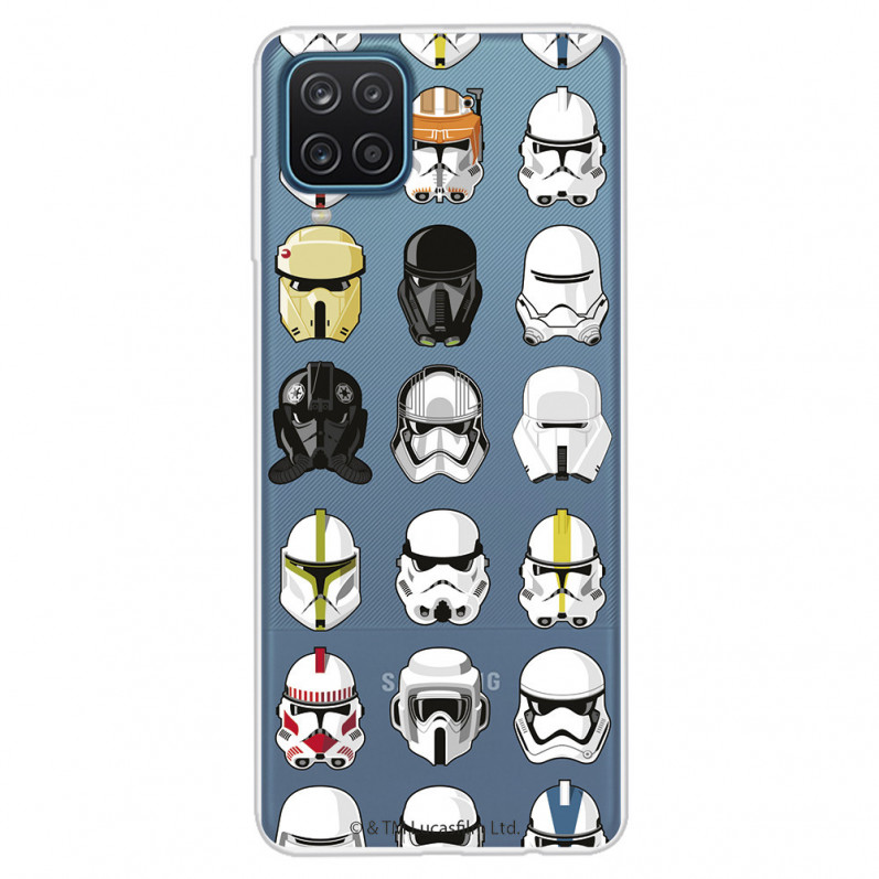 Funda para Samsung Galaxy M12 Oficial de Star Wars Patrón Cascos - Star Wars