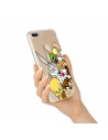 Funda para Samsung Galaxy M12 Oficial de Warner Bros Personajes Siluetas Transparente - Looney Tunes