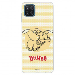 Funda para Samsung Galaxy M12 Oficial de Disney Dumbo Fondo Amarillo - Dumbo